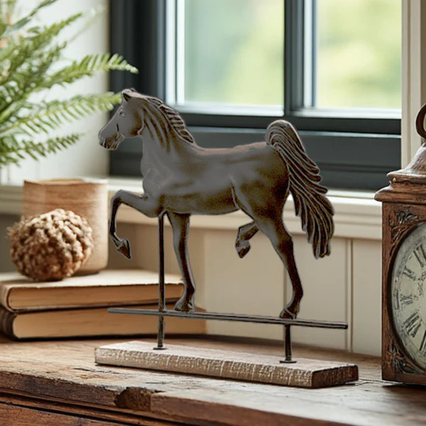 Farmhouse Steed Tabletop Figurine - Decor Steals | Decor Steals