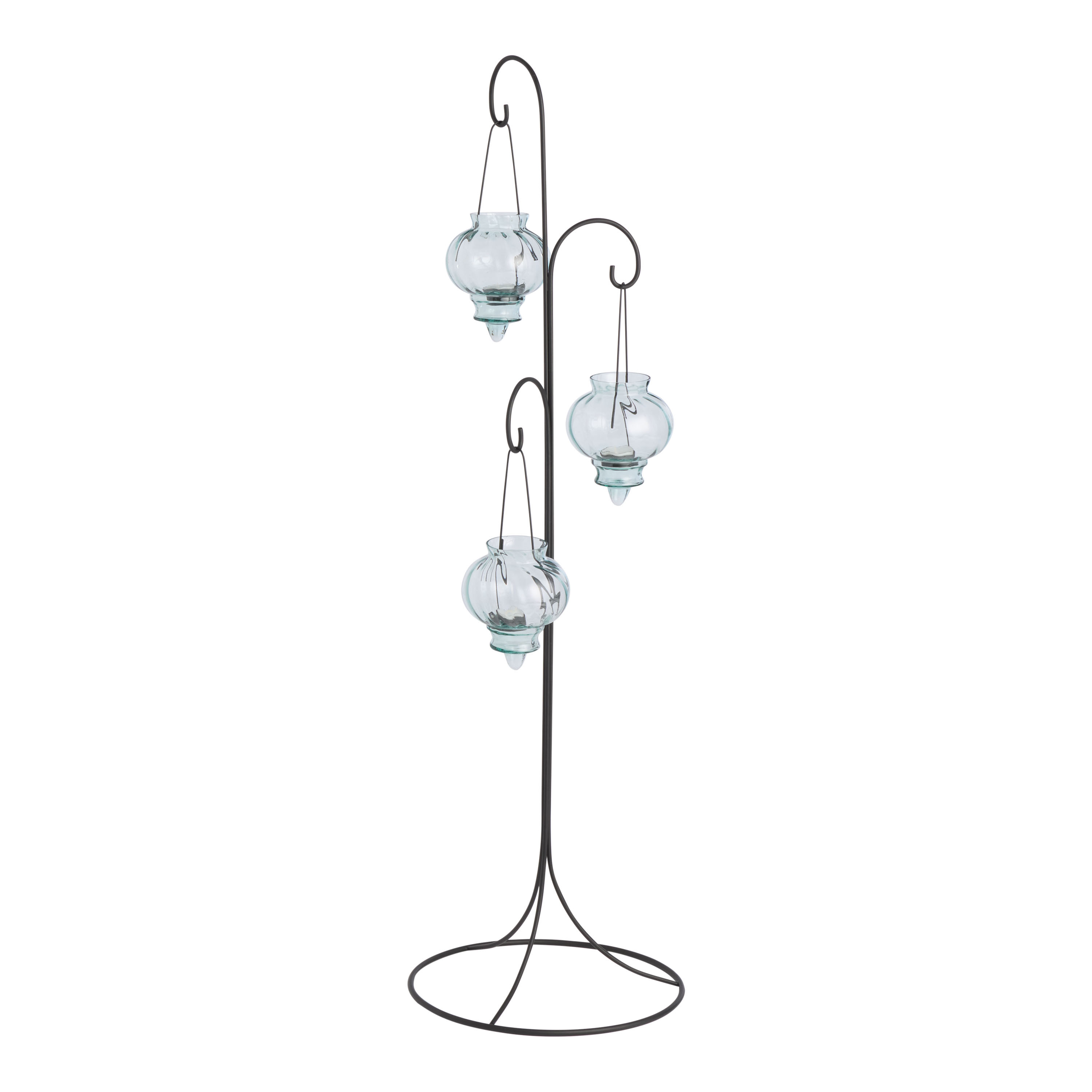 Handblown Glass 3 Tealight Standing Candle Holder | World Market
