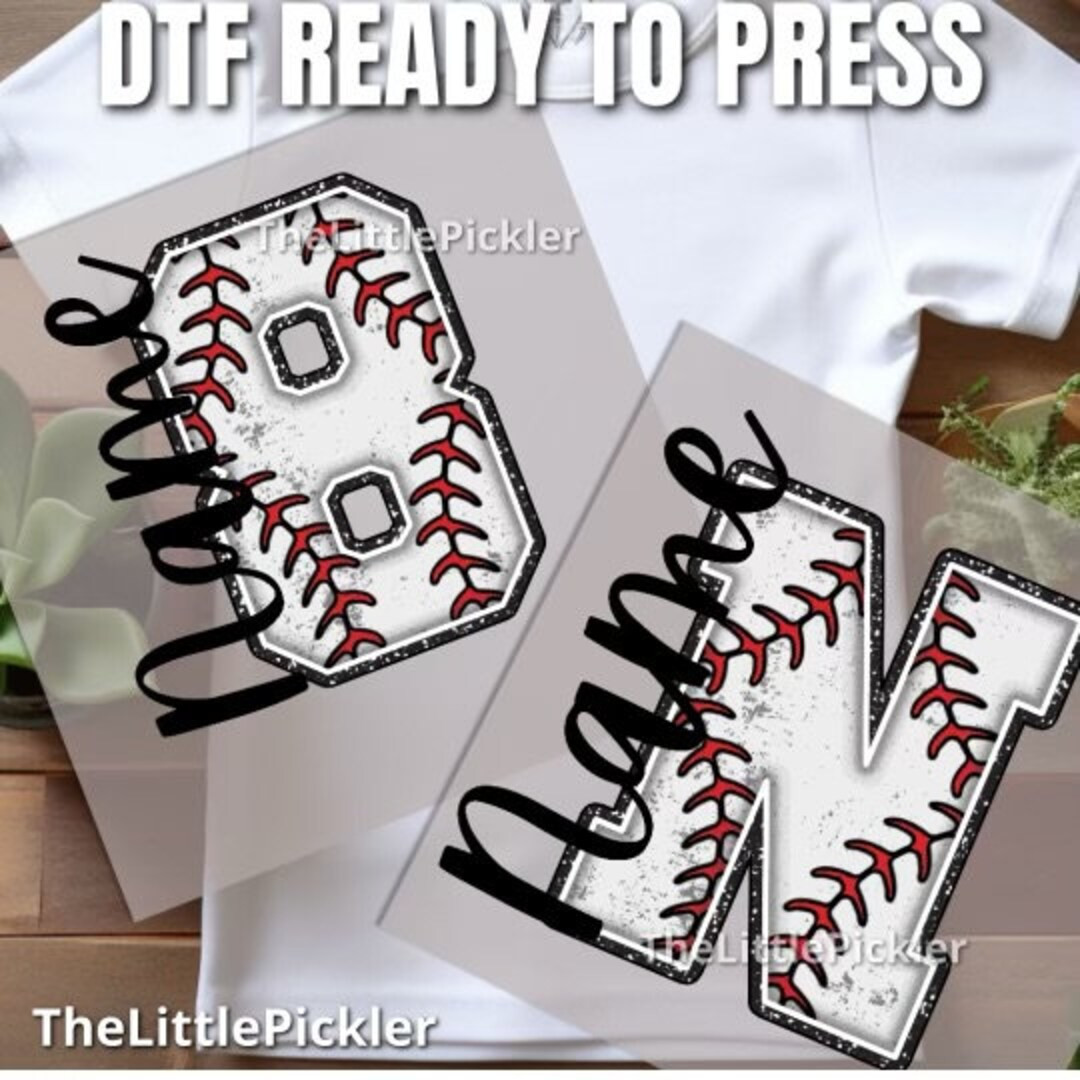 Custom Ready to Press Baseball Name and Number Transfer or Name Baseballs DTF, Shirt Transfers, C... | Etsy (US)
