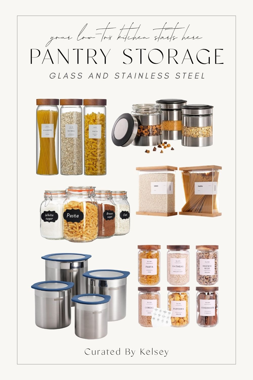 I started using glass jars for pantry storage a while back and it genuinely changed everything — I waste less food because I can actually see what I have, my pantry looks so much more put together, and I never have to worry about plastic touching my dry goods. Here are all my favorite picks linked for you! 

 #LTKdayinmylife #LTKHome #LTKKids