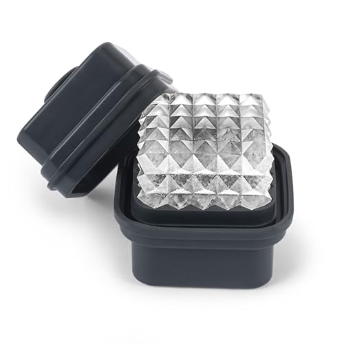 W&P Prism Single Ice Mold, Perfect Etched Large Cube, Slow Melting for Whiskey and Cocktails, Food Grade Premium Silicone, Dishwasher Safe, BPA Free | Amazon (US)