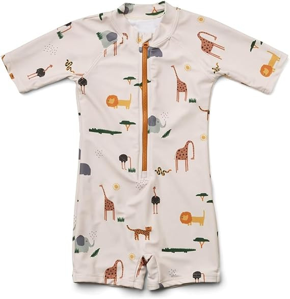 Boys One Piece Swimsuit Whale Dolphin Bathing Suit Zipper Rash Guard Kid Short Sleeve Swimwear Sh... | Amazon (US)