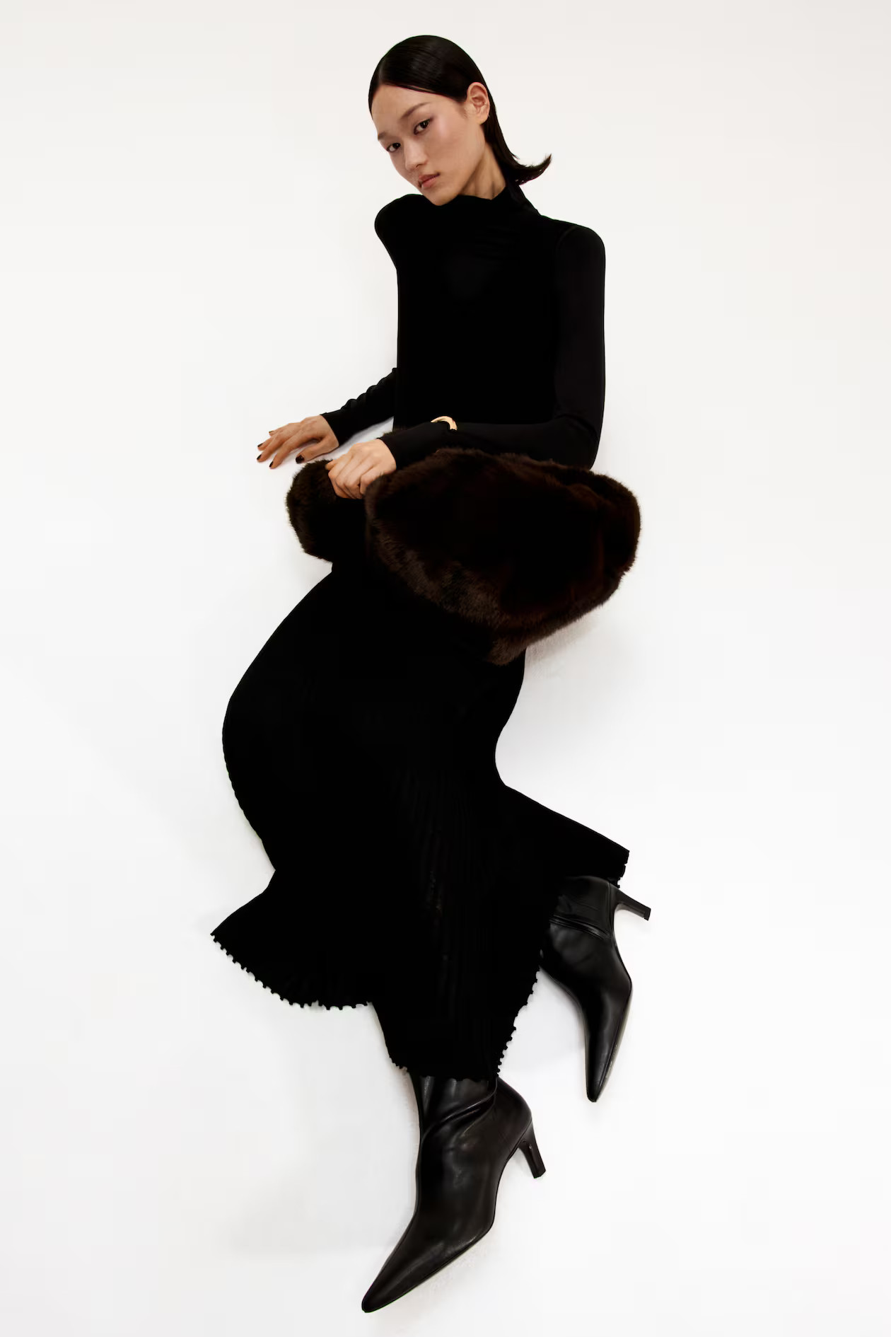 Heeled sock boots - Black - Ladies | H&M GB | H&M (UK, MY, IN, SG, PH, TW, HK)