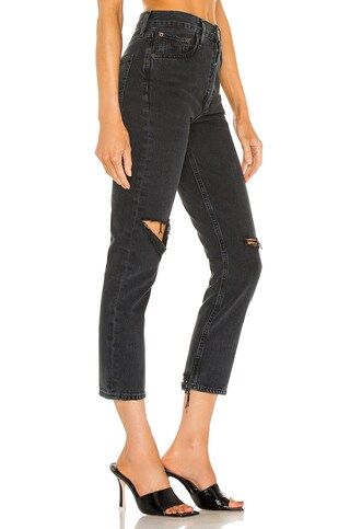 AGOLDE Riley High Rise Straight Crop in Contraband from Revolve.com | Revolve Clothing (Global)