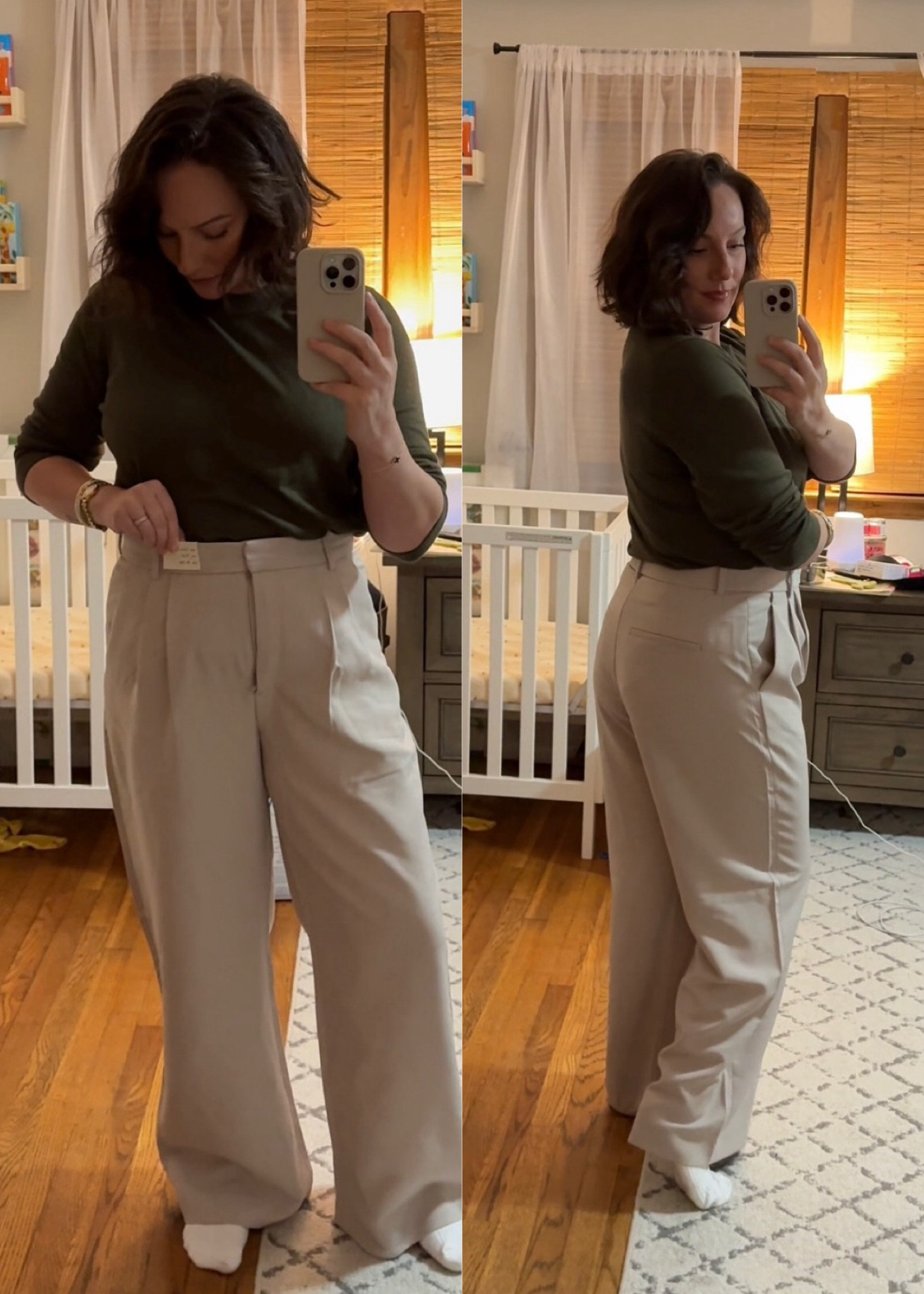 The perfect Thanksgiving outfit, work ootd or a great fit for a comfy yet chic look. Quince cashmere blend sweater, Abercrombie trousers. Green sweater, taupe trousers, olive sweater, tan trousers.

#LTKSeasonal #LTKHoliday #LTKStyleTip