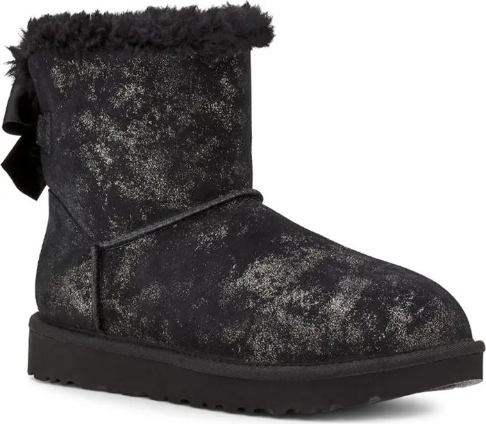 Mini Bailey Bow Glimmer Faux Fur Lined Boot (Women) | Nordstrom Rack