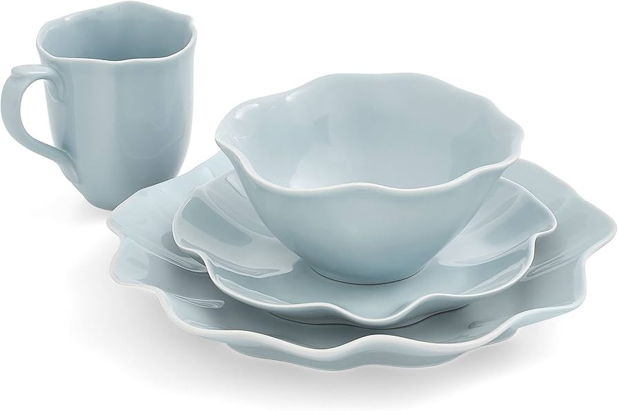 Portmeirion Sophie Conran Floret 4 Piece Place Setting | Dinner Plate, Salad Plate, Cereal Bowl, ... | Amazon (US)