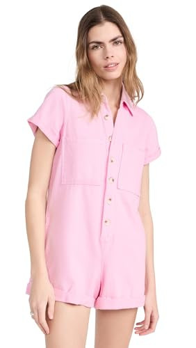 Show Me Your Mumu Women's Range Romper, candy pink denim, Pink, M | Amazon (US)