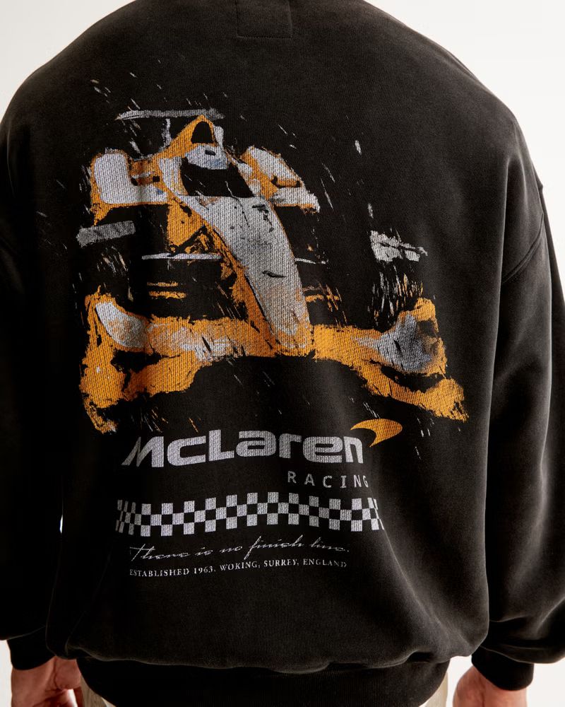 Men's McLaren Graphic Crew Sweatshirt | Men's Tops | Abercrombie.com | Abercrombie & Fitch (UK)