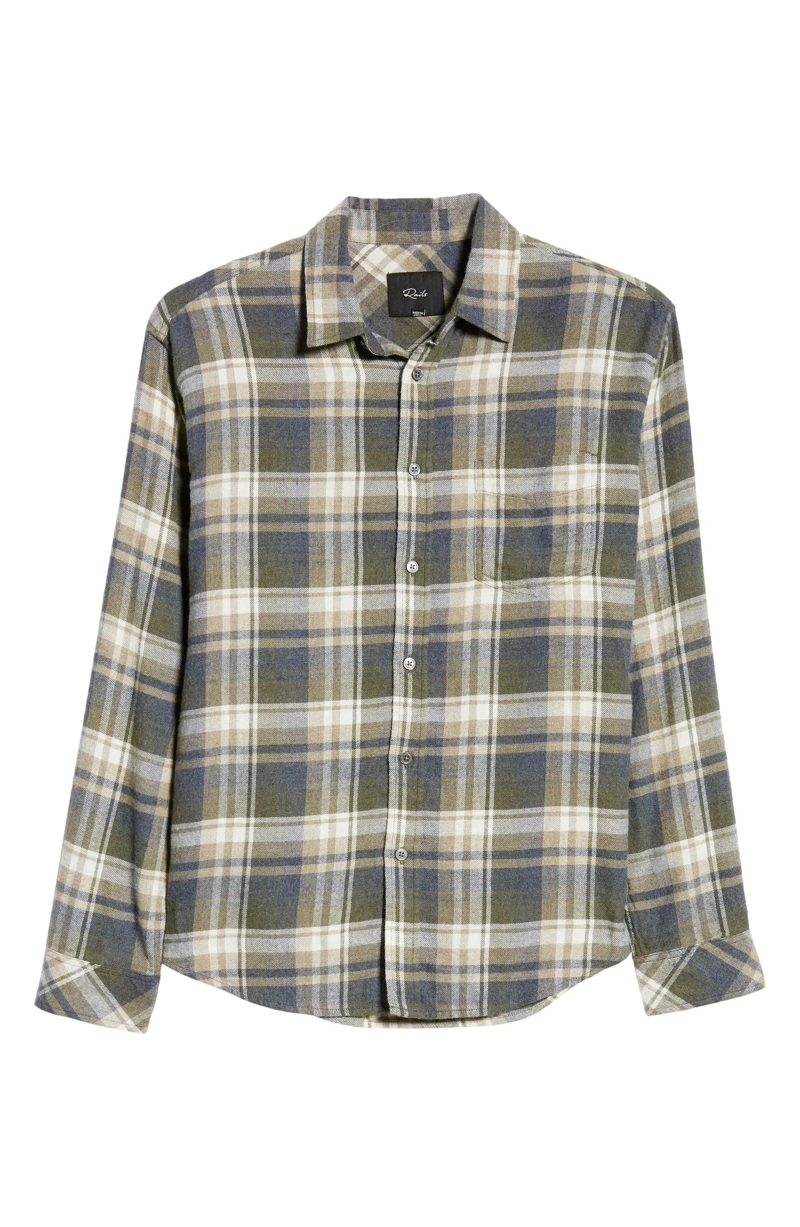 Rails Lennox Relaxed Fit Plaid Cotton Blend Button-Up Shirt | Nordstrom | Nordstrom
