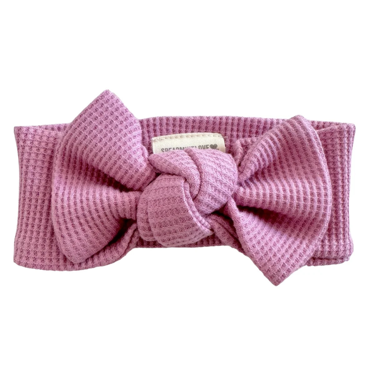 Organic Waffle Knot Bow, Lavender | SpearmintLOVE