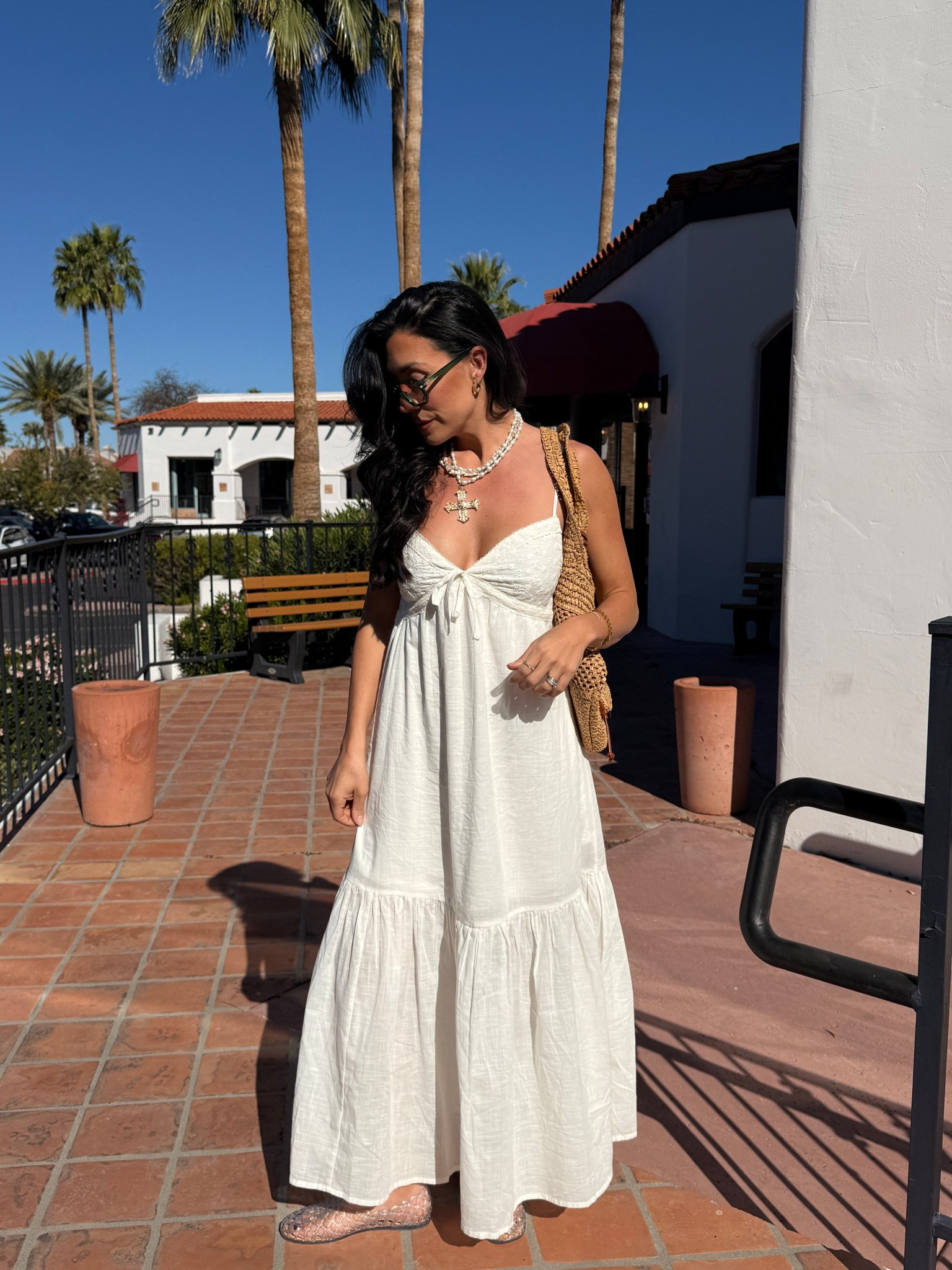 Today’s Friday outfit from @walmart // size XS white maxi dress
Statement necklace 
Jelly slides 


#LTKgrwm #LTKSeasonal #LTKootd