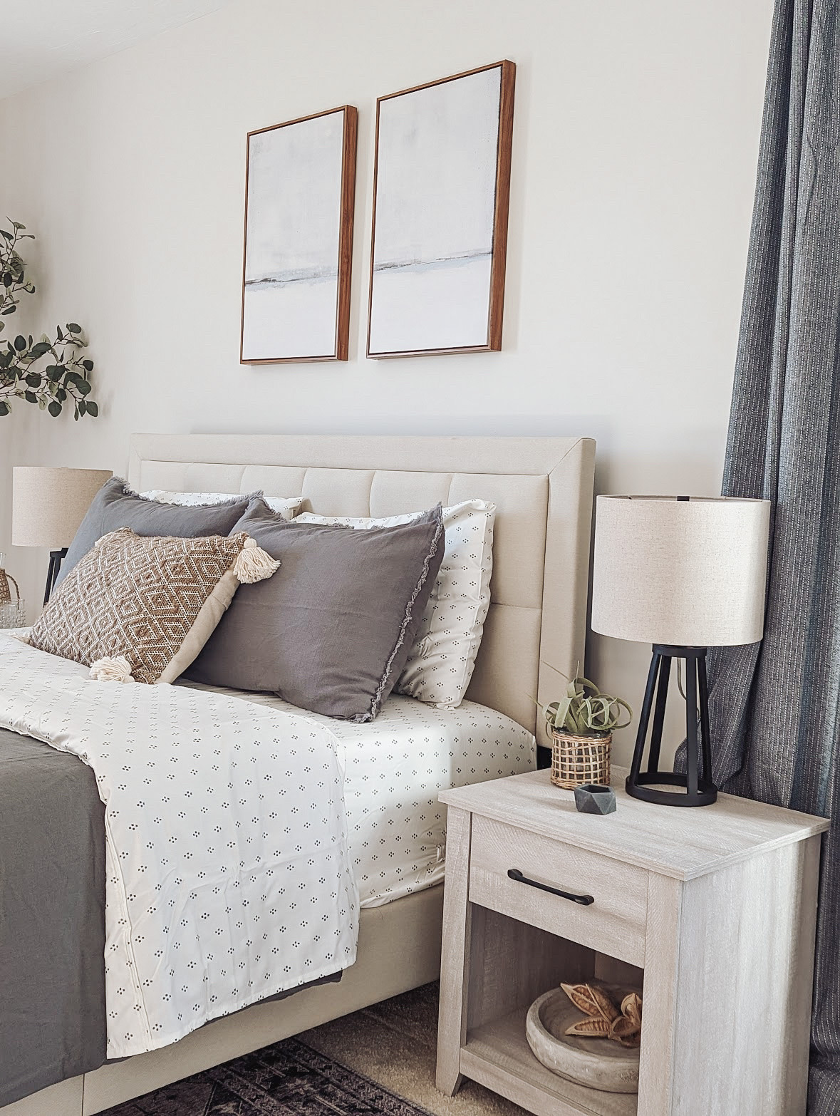 🌊 This coastal bedroom is all about restful vibes—soft neutrals, ocean-inspired accents, and cozy layers make it the perfect escape for peaceful nights and gentle mornings. 🌿 #neutraldecor #coastalvibes

#LTKStyleTip #LTKHome
