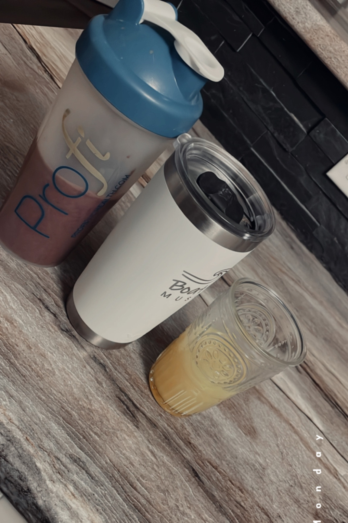 Morning drink line up


Protein shake
Matcha latte
Adrenal tonic