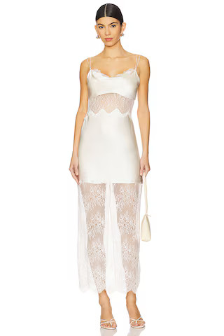 Shona Joy La Lune Cumulus Silk Lace Maxi Dress in Ivory from Revolve.com | Revolve Clothing (Global)