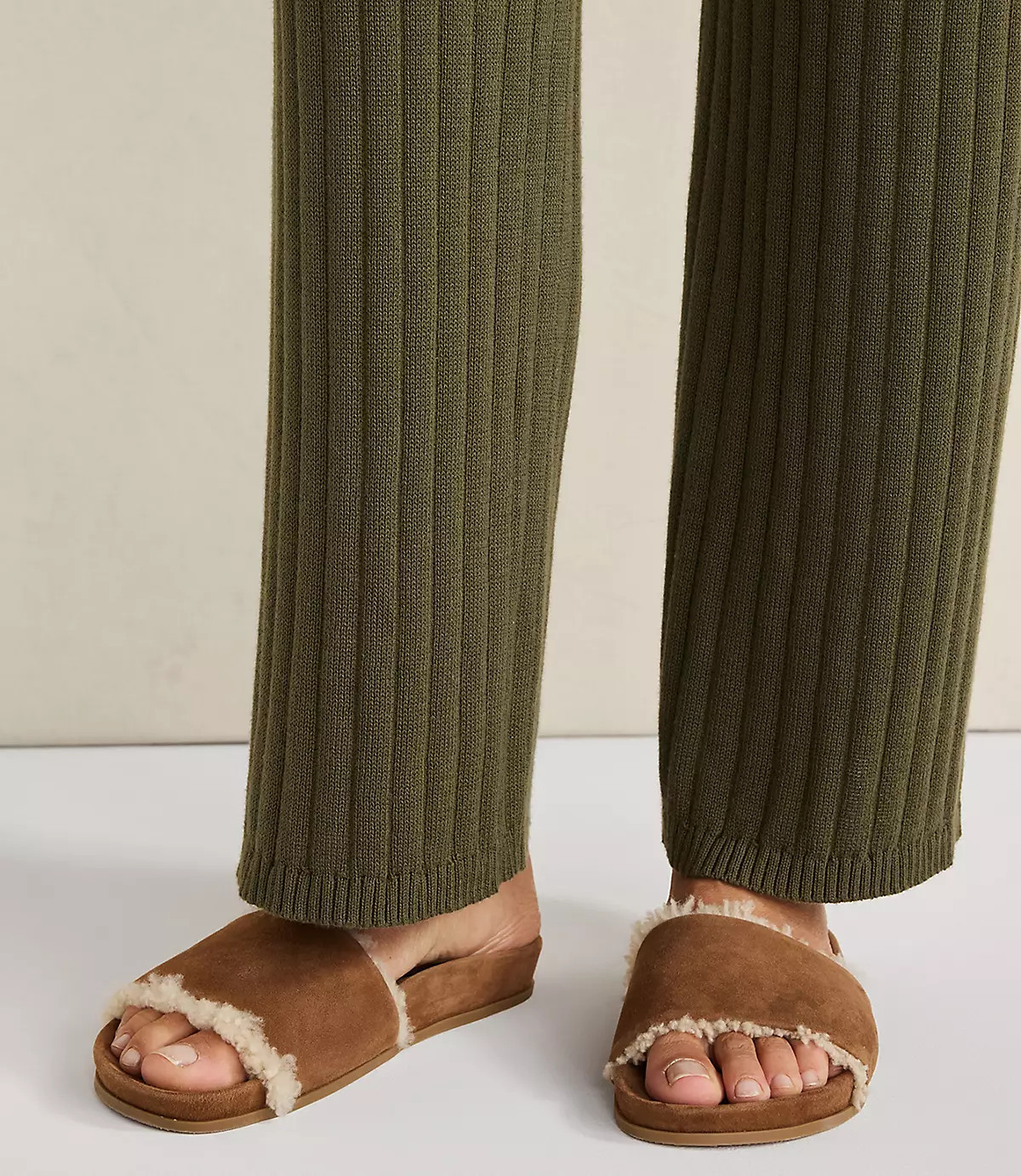 Haven Well Within Suede and Sherpa Molded Slides | LOFT