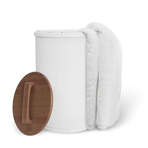 SAMEAT Large Towel Warmer for Bathroom - Heated Towel Warmers Bucket, Wooden Lid, Auto Shut Off, Fits Up to Two 40"X70" Oversized Towels, Best Ideals | Amazon (US)