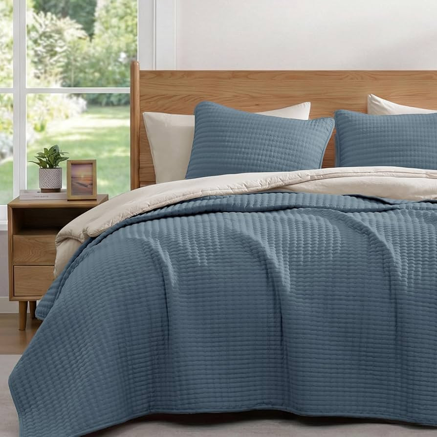WRENSONGE Twin Quilt-Lightweight Bedspreads Blue Twin Quilt Bedding Set | Amazon (US)