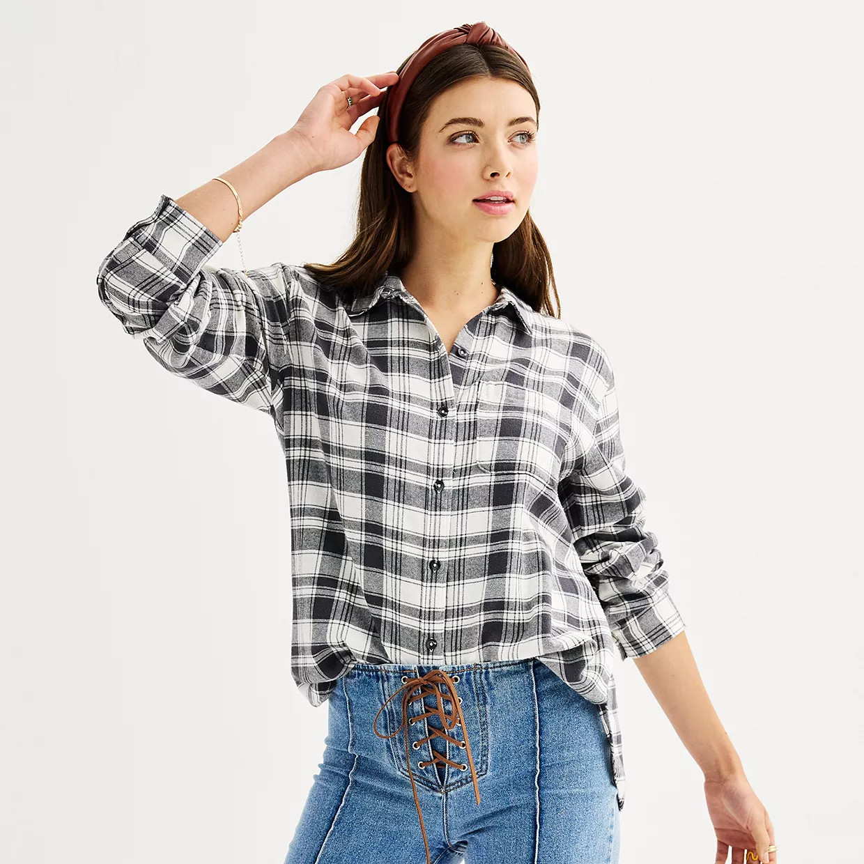 Juniors' SO® Core Flannel Shirt | Kohl's