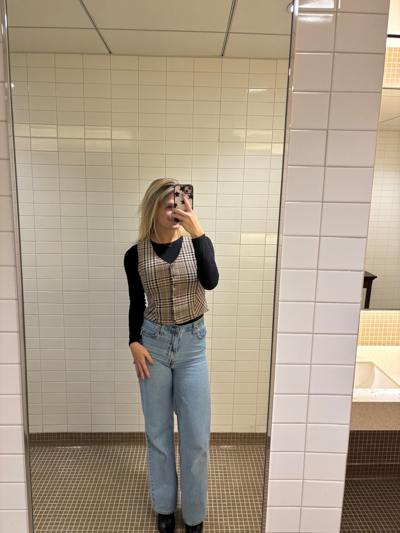 Fall layering is in full swing! I paired this cutie vest with a black long sleeves and jeans for a chic business casual look! I love wearing ankle booties with these jeans too! 

Business casual, fall boots, fall workwear, corporate, fall, layers, plaid, vest

#LTKWorkwear #LTKStyleTip #LTKSeasonal