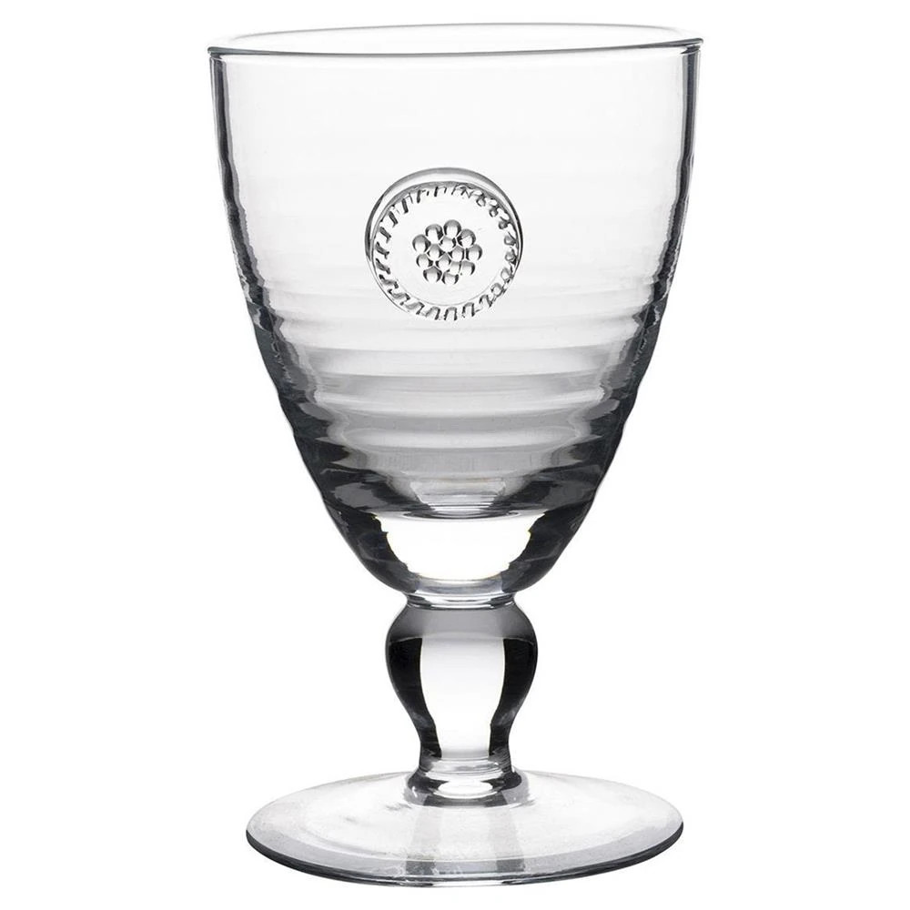 Juliska Berry & Thread Clear Footed Goblet Glass | Kathy Kuo Home