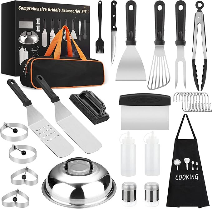 Yekale Griddle Accessories Kit, 31 Pcs Griddle Grill Tools Set for Blackstone and Camp Chef, Prof... | Amazon (US)