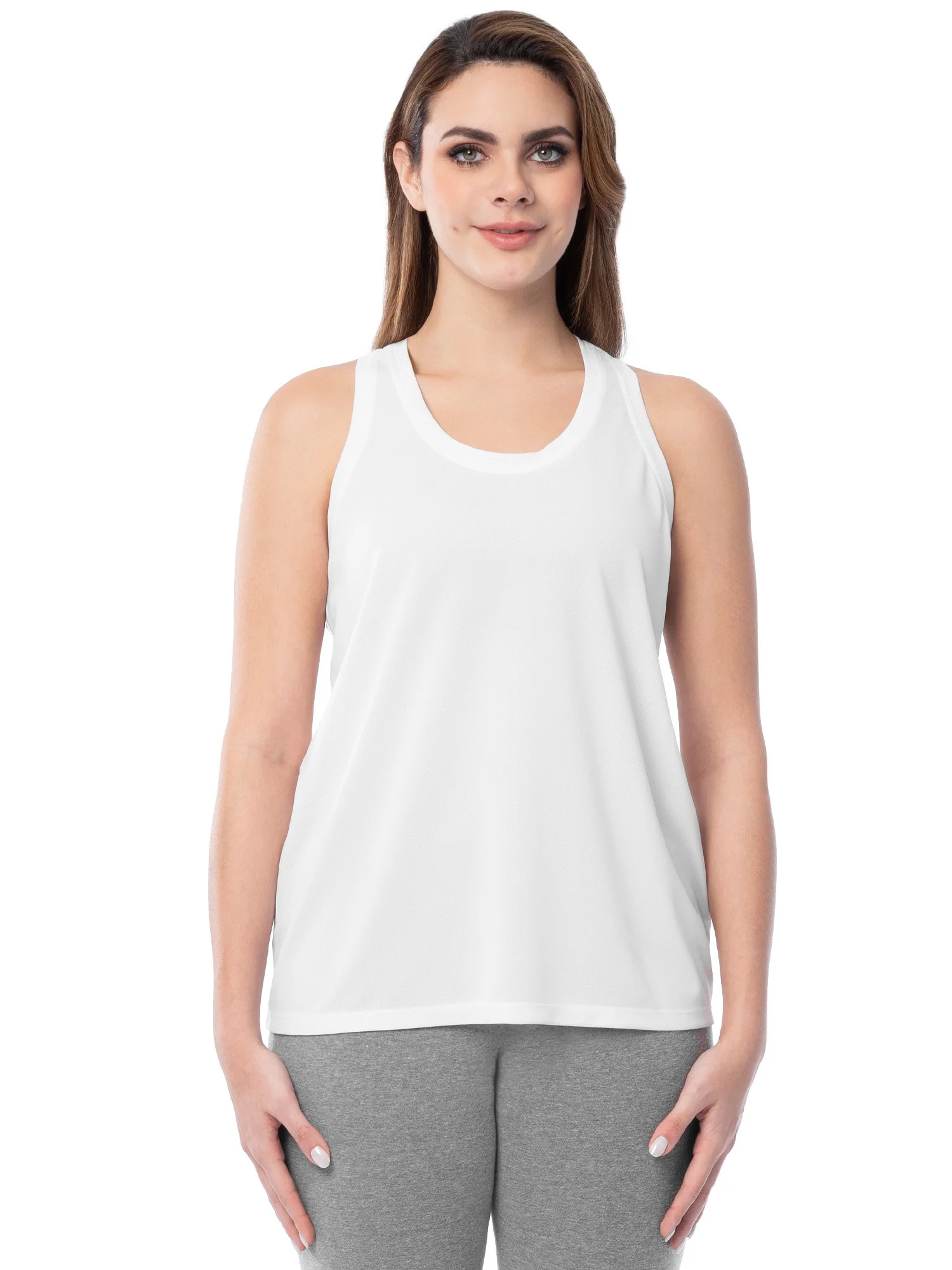 Athletic Works Women's Core Active Texture Knit Racerback Tank Top, Sizes XS-XXXL - Walmart.com | Walmart (US)