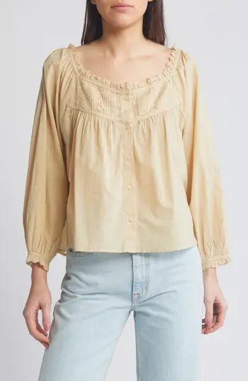 Ruffle & Lace Cotton Top | Nordstrom