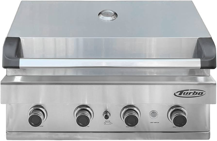 Barbeques Galore Turbo 32-inch 4-Burner Built-In BBQ Gas Grill - Natural Gas - BTH3221NG | Amazon (US)