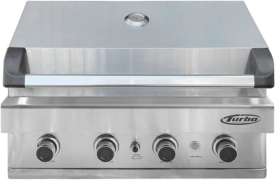 Barbeques Galore Turbo 32-inch 4-Burner Built-In BBQ Gas Grill - Natural Gas - BTH3221NG | Amazon (US)