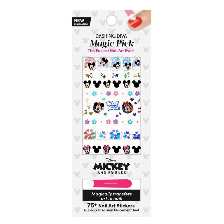 Dashing Diva Magic Pick Gel Nail Art,  Mickey Collection Mickey to My Minnie, 75 Pieces - Walmart... | Walmart (US)