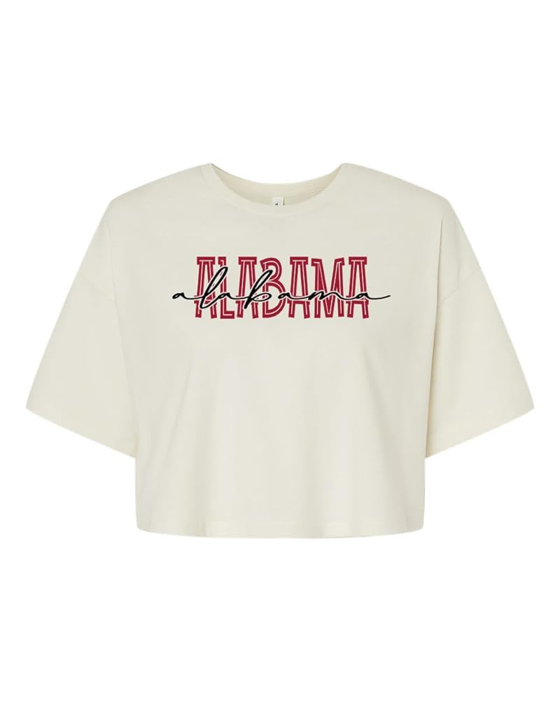 Trenz Shirt Company Womens Alabama Tee Alabama Team Color Crimson Football Team Name Cursive Jers... | Amazon (US)