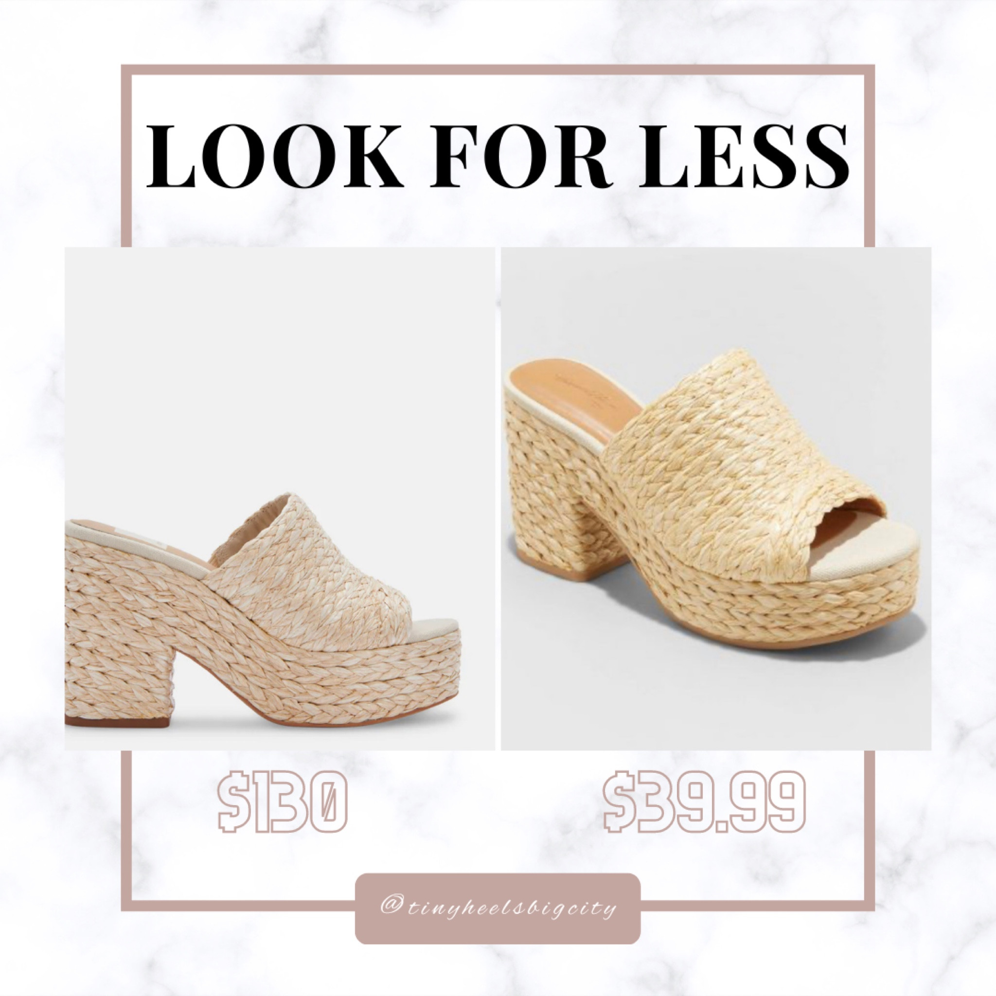 The perfect summer look for less!! 👡 If you love the pricier version but just simply can’t splurge on them — there’s an incredible look for less at Target 🤩

#dolcevita #lookforless #universalthread #summershoes #springshoes

#LTKunder50 #LTKFind #LTKshoecrush