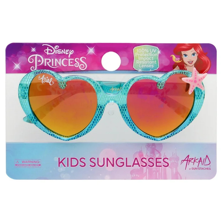 Disney Little Mermaid Girls Pink Heart Kids Sunglasses - Arkaid by SunStaches | Walmart (US)