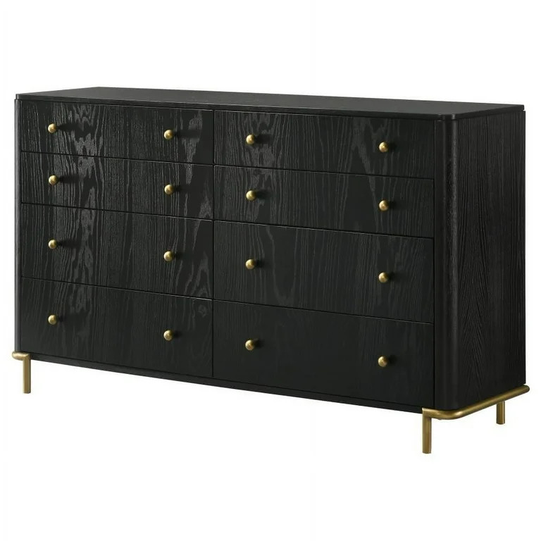Coaster Arini Coastal 8-drawer Wood Bedroom Dresser in Black | Walmart (US)