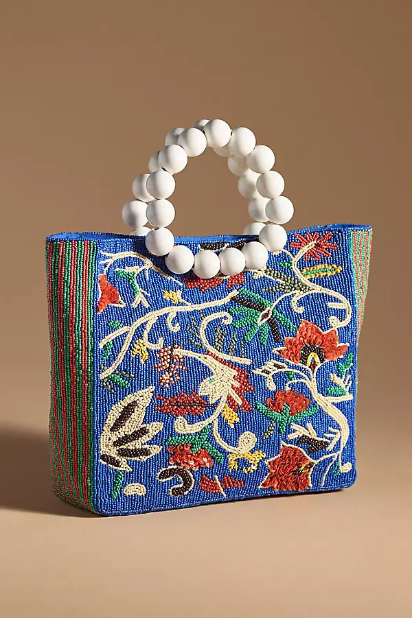 Beaded Structured Tote | Anthropologie (US)