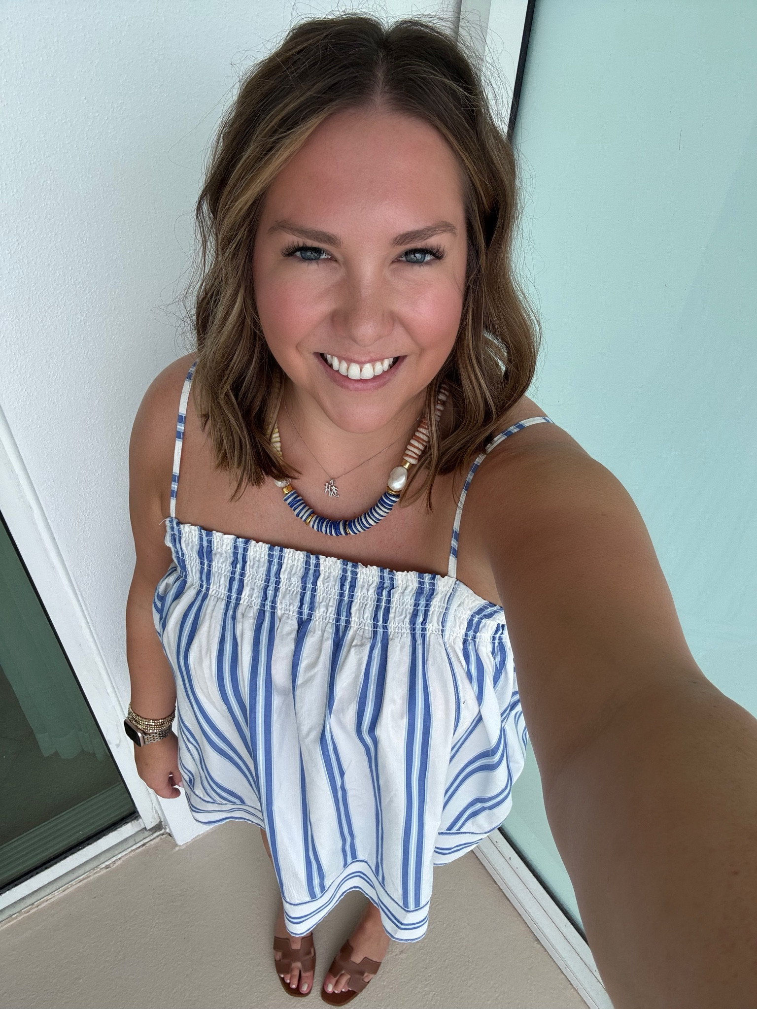 A repeat outfit from earlier this summer for a casual lunch in Miami. I have been loving matching sets because they are easy to wear together or separate. I styled this one with my leather Hermes sandals I LOVE and a fun necklace to add a little more color  

#LTKShoeCrush #LTKTravel #LTKMidsize