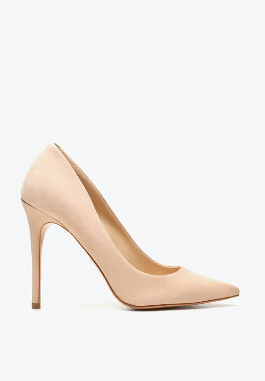 Sapato Scarpin Bege Schutz Salto Fino Nobuck | ZZ Mall (BR)