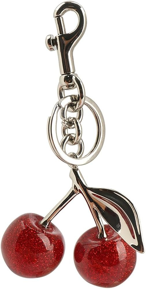 Colgante de llavero de cereza, decoración de cereza colgante, hecho de material de aleación de ... | Amazon (US)