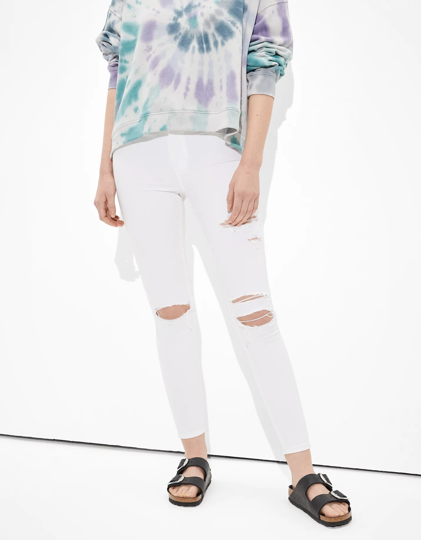 AE Ne(x)t Level Ripped High-Waisted Jegging | American Eagle Outfitters (US & CA)