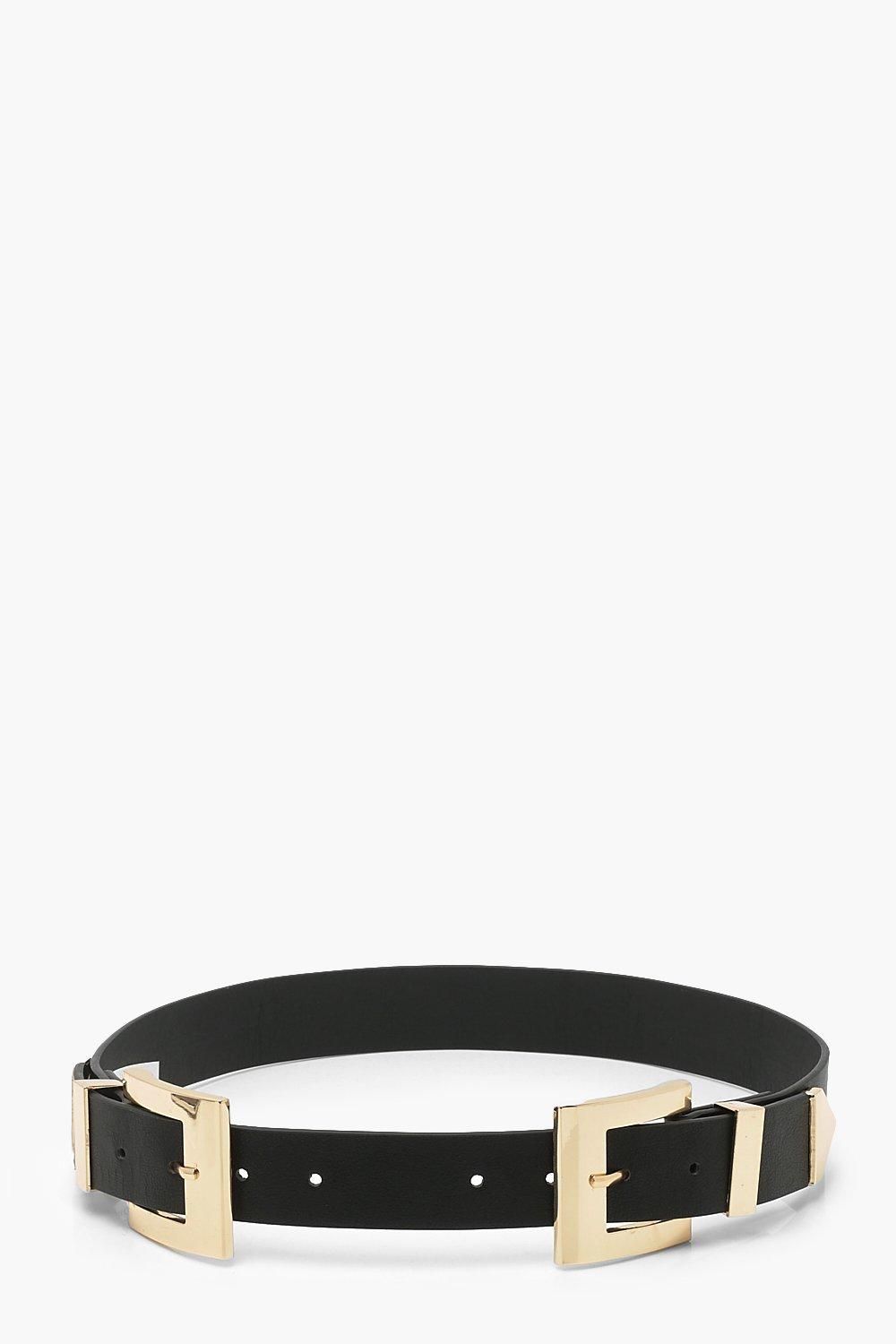 Double Buckle Boyfriend Belt | Boohoo.com (US & CA)