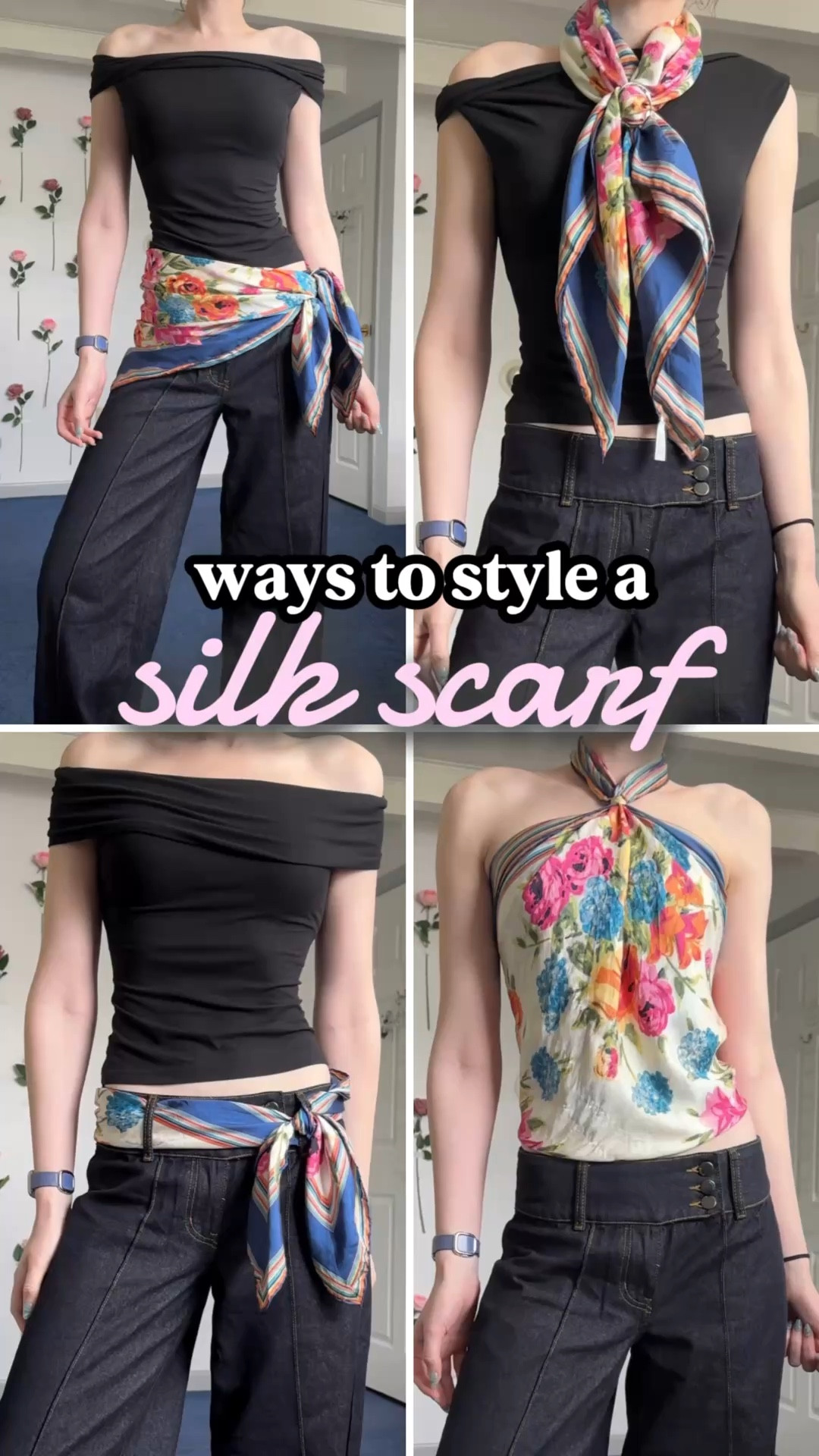 thrifting definitely isn’t what it used to be - granted I also had more time to sort through stuff back in the day 

I’ve been seeing lots of people style silk scarves like this on Pinterest, so I thought it would be fun to think of a few ways to wear this vintage Coach one this spring 

Jeans: cider (c0de WELLERMEGS15) 
top: OGLMove 

#LTKSeasonal #LTKgrwm #LTKootd