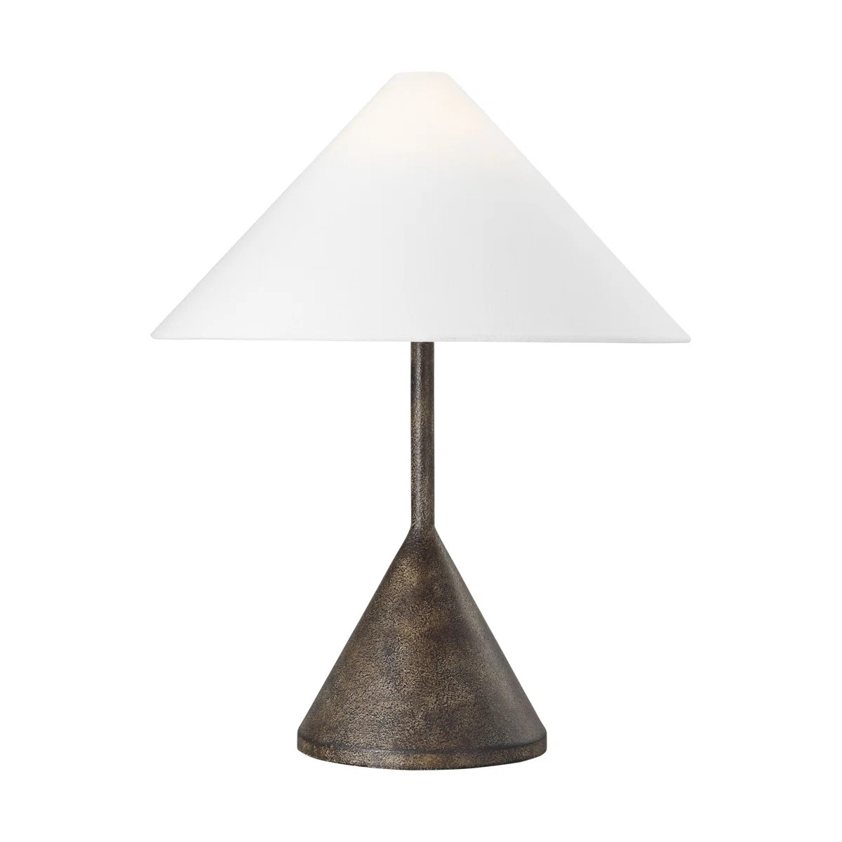 Kelly Wearstler Nebeker 1 Light Bedroom Home Office Living Room Lamp With White Linen Shade | Wayfair North America