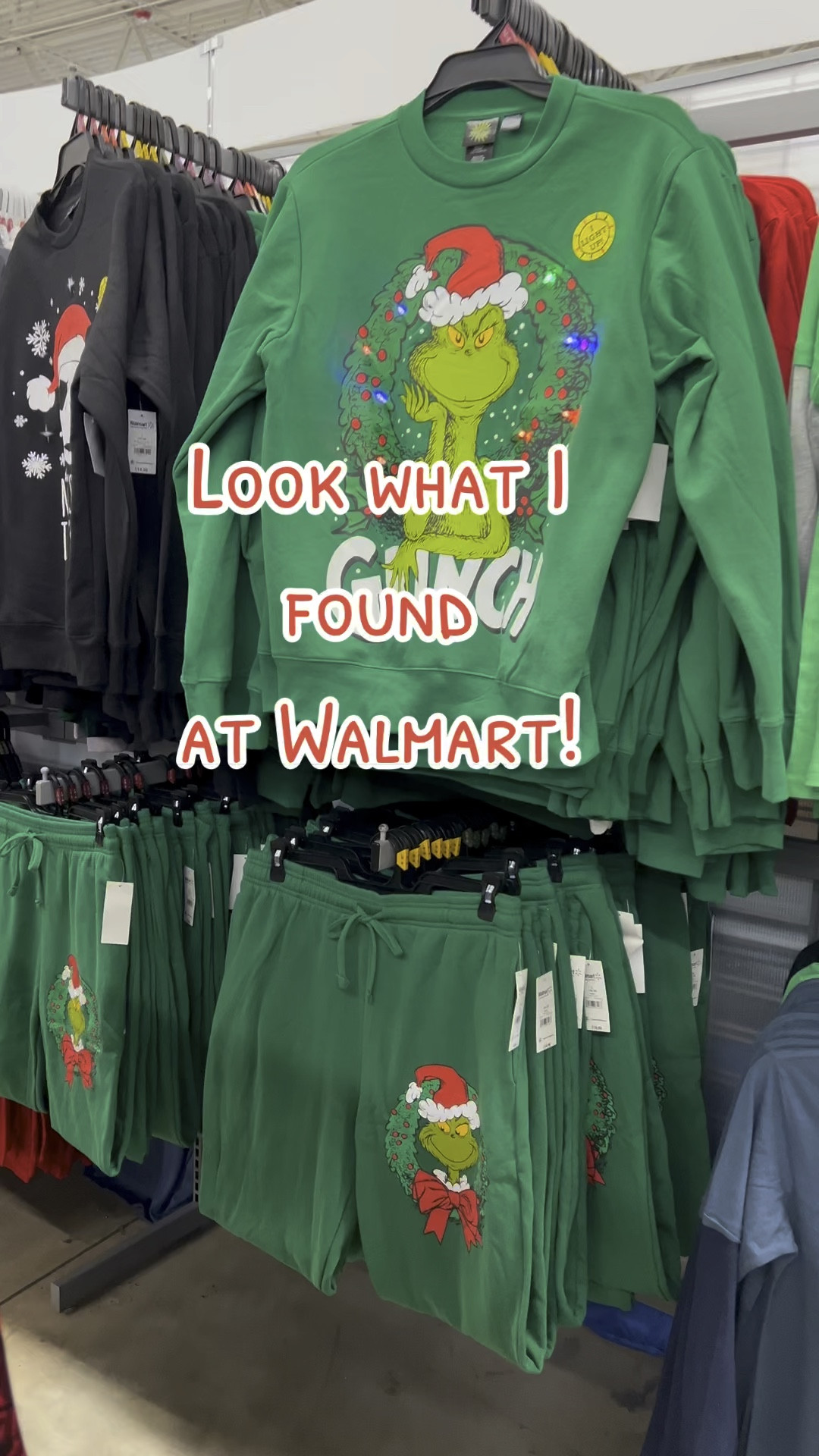 Grinch light clearance up sweater walmart