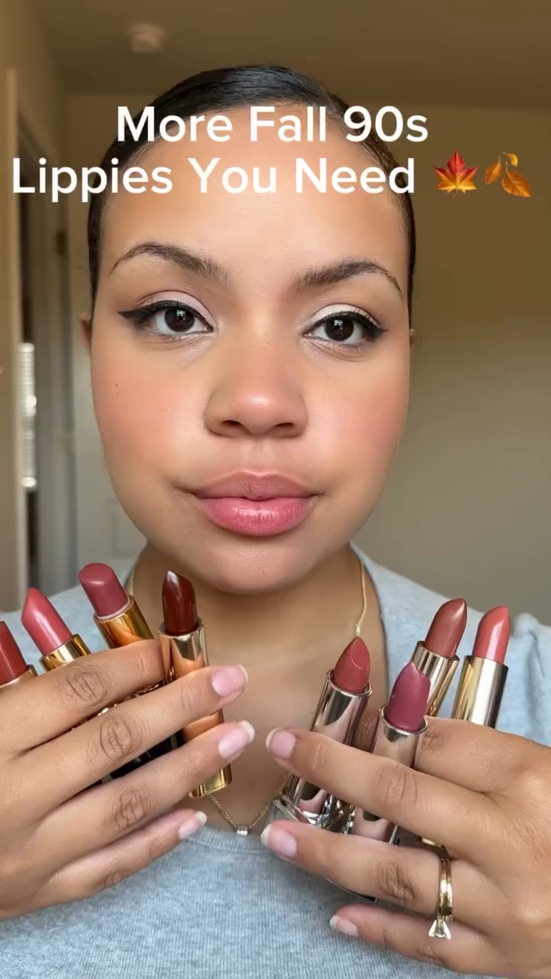 Even More 90s Drugstore Fall Lippies 🍁
@lorealparis ColourRiche in 860 Spice
@maybelline Lipstick in 660 Touch of Spice 
@revlon Super Lustrous Lipstick in Rum Raisin
L’Oréal Colour Riche in 843 Toasted Almond 
Revlon Super Lustrous Lipstick in 225 Rosewine
Maybelline Lipstick in 275 Crazy for Coffee
L’Oréal Colour Riche in 839 Cinnamon Toast
L’Oréal Colour Riche in 850 Brazil Nut
#90smakeup #90slipstick #vintagemakeup #revlon #revlonlipstick #loreal #loreallipstick #rachelgreenmakeup #rorygilmore #drugstoremakeup