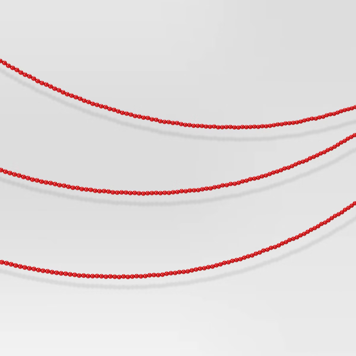 18' Wood Bead Christmas Decorative Wall Garland Red - Wondershop™: Traditional Wooden Beads Dec... | Target