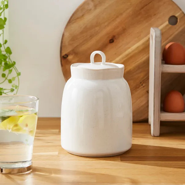 Amalfi Stoneware Kitchen Canister | Dunelm