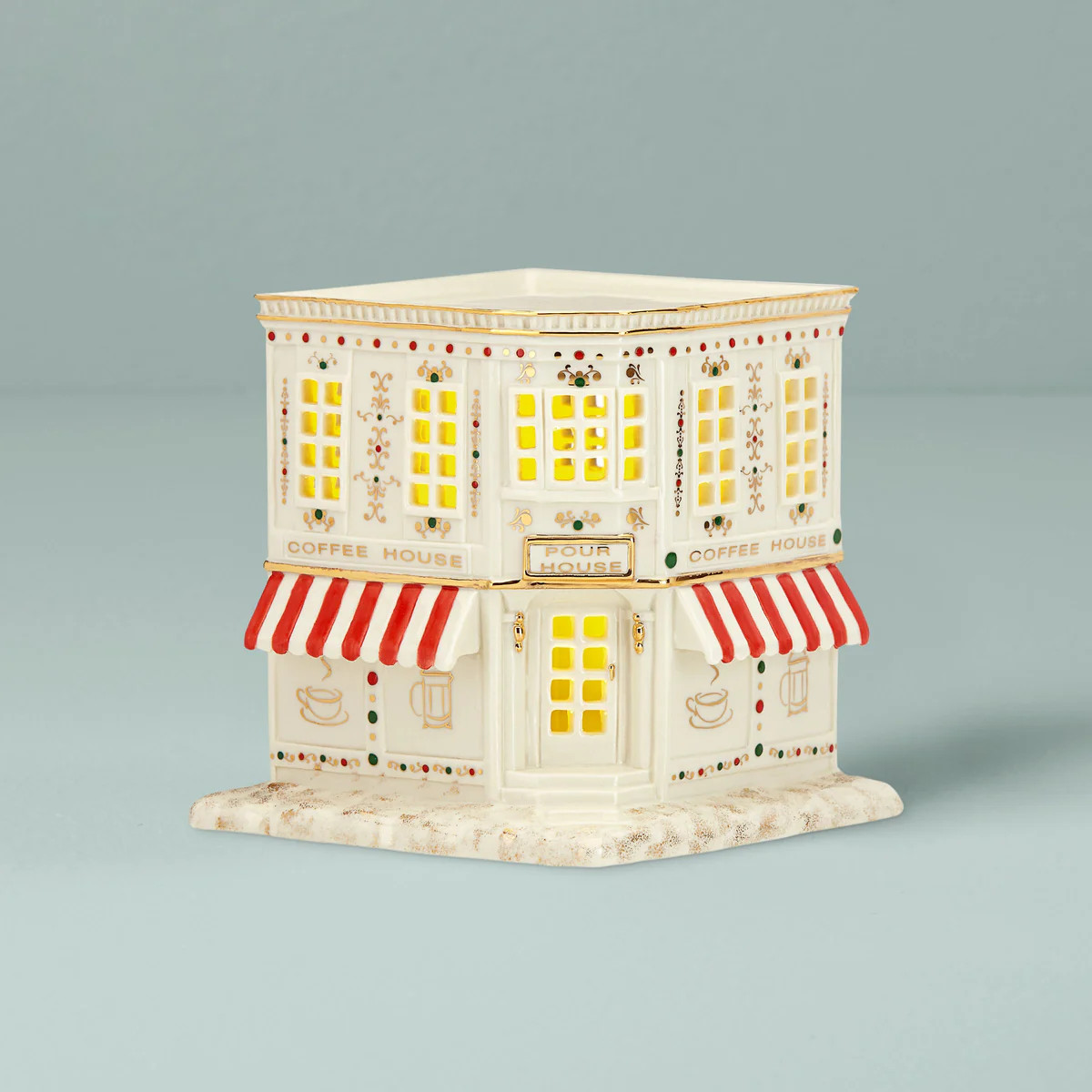 Mistletoe Park Lit Coffee Shop Figurine | Lenox