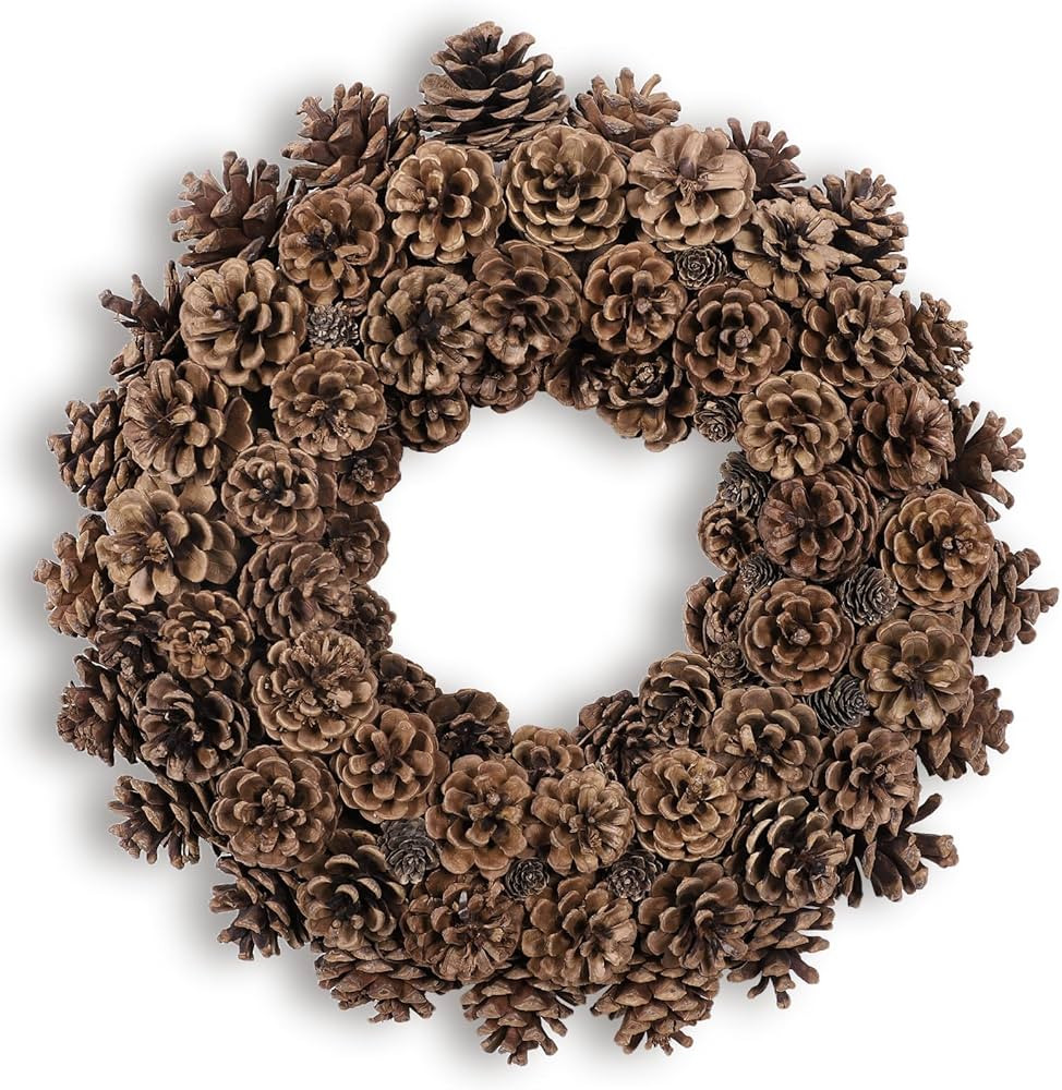 Fall Wreaths for Front Door 18 Inch Pine Cone Wreath for All Seasons, Fall Door Wreath for Home D... | Amazon (US)