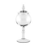 Weddingstar Large Glass Apothecary Candy Jar – Footed Globe Bowl with Lid | Amazon (US)